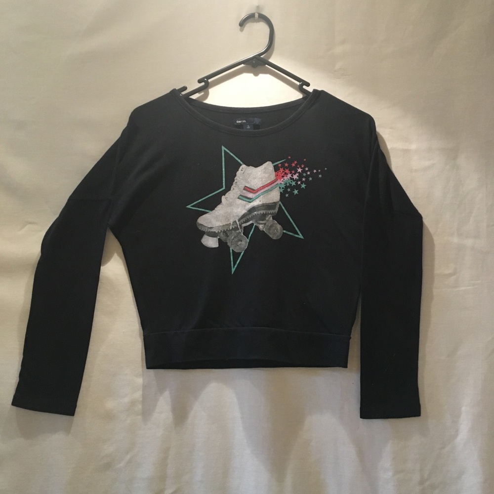 Girls long sleeve crop shirt